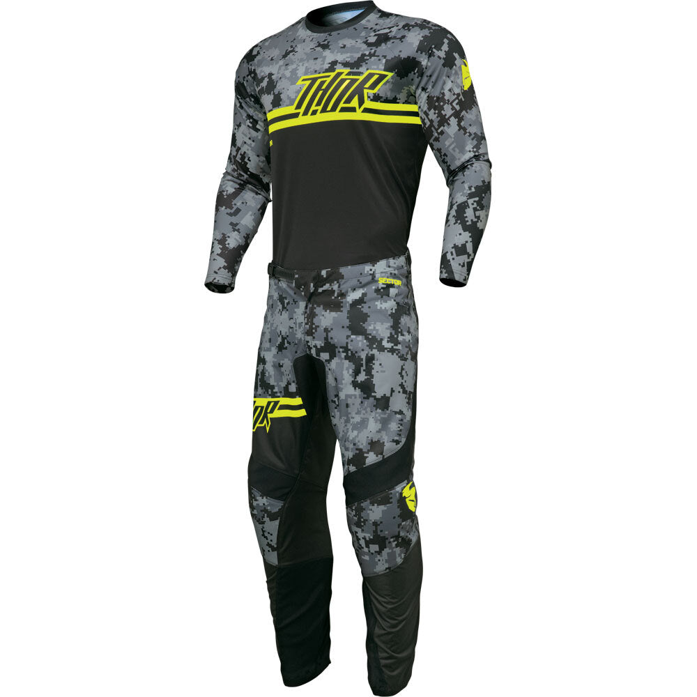 THOR 2024 SECTOR DIGI BLACK / CAMO KIDS GEAR SET