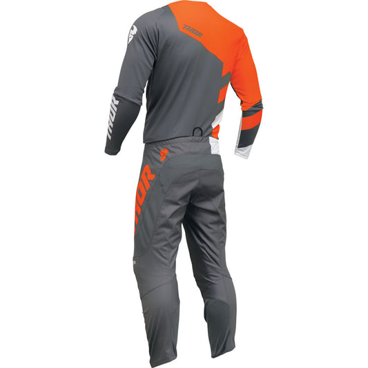 THOR 2024 SECTOR CHECKER CHARCOAL / ORANGE KIDS GEAR SET