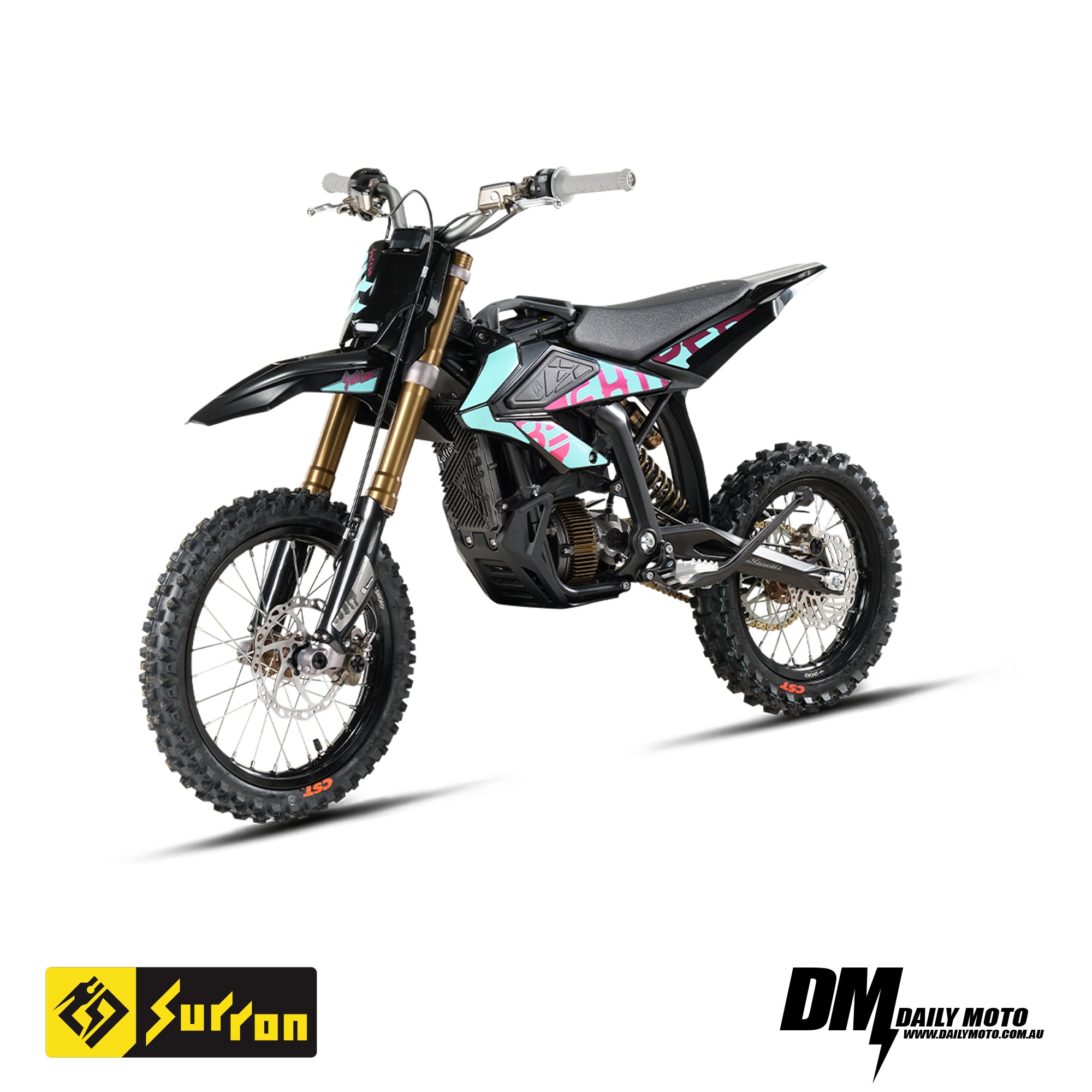 2025 Surron Hyper Bee Electric Bike showcasing in blue. Advanced design and off-road capabilities.