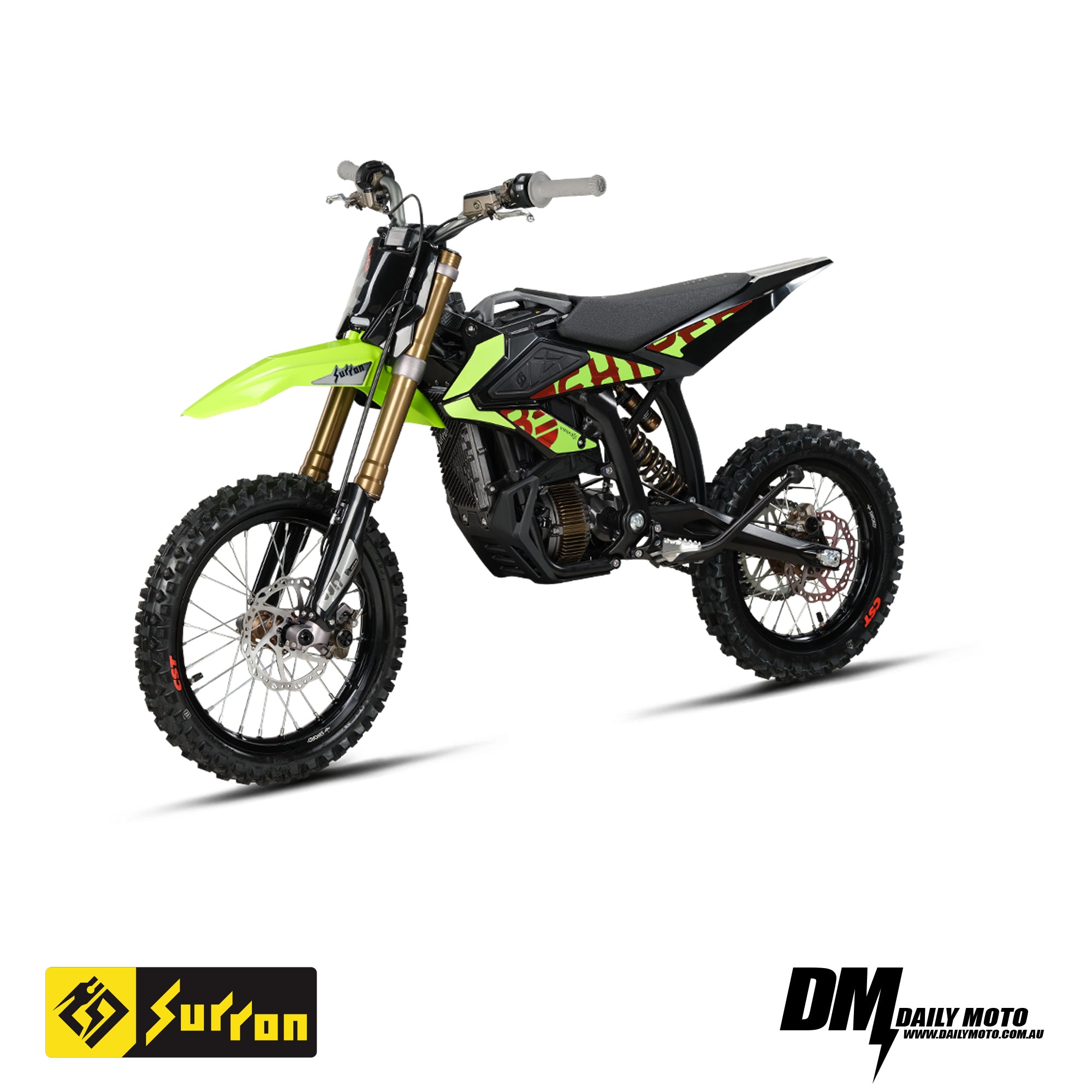 2025 Surron Hyper Bee Electric Bike showcasing in green. Advanced design and off-road capabilities.